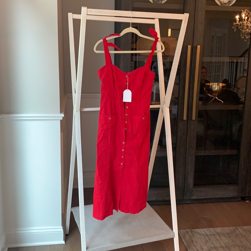 Red song of style sun dress